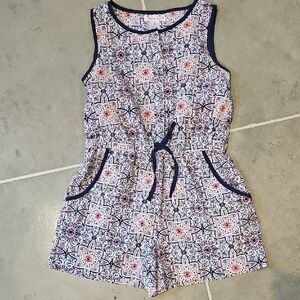 Floral Patterned Kids Romper